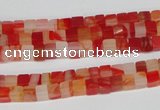 CCU32 15.5 inches 5*5mm cube red agate beads wholesale