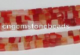CCU32 15.5 inches 5*5mm cube red agate beads wholesale