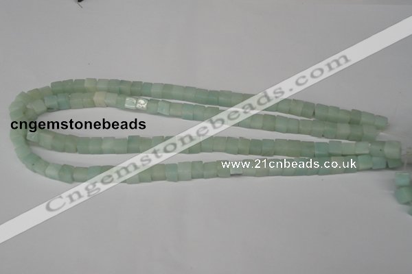 CCU40 15.5 inches 6*6mm cube amazonite beads wholesale