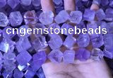 CCU400 15.5 inches 8*10mm - 14*16mm cube lavender amethyst beads