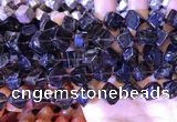 CCU401 15.5 inches 8*10mm - 14*16mm cube smoky quartz beads