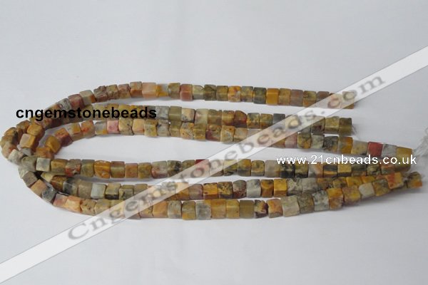 CCU42 15.5 inches 6*6mm cube agate gemstone beads wholesale