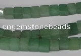 CCU44 15.5 inches 6*6mm cube green aventurine beads wholesale