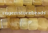 CCU451 15.5 inches 4*4mm cube yellow aventurine beads wholesale