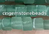 CCU452 15.5 inches 4*4mm cube green aventurine beads wholesale