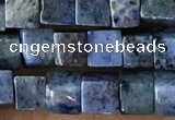 CCU462 15.5 inches 4*4mm cube blue dumortierite beads wholesale