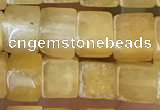 CCU480 15.5 inches 6*6mm cube yellow aventurine beads wholesale