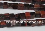 CCU49 15.5 inches 6*6mm cube red tiger eye beads wholesale