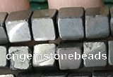 CCU490 15.5 inches 6*6mm cube pyrite gemstone beads wholesale