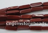 CCU502 15.5 inches 4*13mm cuboid red jasper beads wholesale