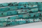 CCU510 15.5 inches 4*13mm cuboid sesame jasper beads wholesale