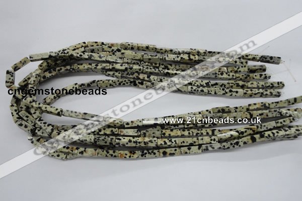 CCU511 15.5 inches 4*13mm cuboid dalmatian jasper beads wholesale