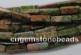 CCU517 15.5 inches 4*13mm cuboid unakite gemstone beads wholesale