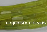 CCU525 15.5 inches 4*13mm cuboid olive jade beads wholesale