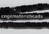 CCU53 15.5 inches 6*6mm cube black agate beads wholesale