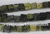 CCU54 15.5 inches 6*6mm cube yellow turquoise beads wholesale