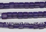 CCU55 15.5 inches 6*6mm cube synthetic amethyst beads wholesale