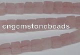 CCU56 15.5 inches 6*6mm cube rose quartz beads wholesale