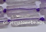 CCU601 15.5 inches 8*20mm - 10*30mm cuboid amethyst beads