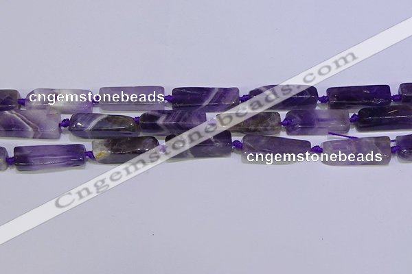 CCU602 15.5 inches 8*20mm - 10*30mm cuboid dogtooth amethyst beads