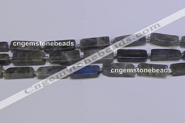 CCU619 15.5 inches 8*20mm - 10*30mm cuboid labradorite beads