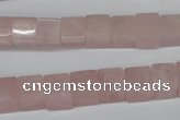 CCU63 15.5 inches 8*8mm cube rose quartz beads wholesale