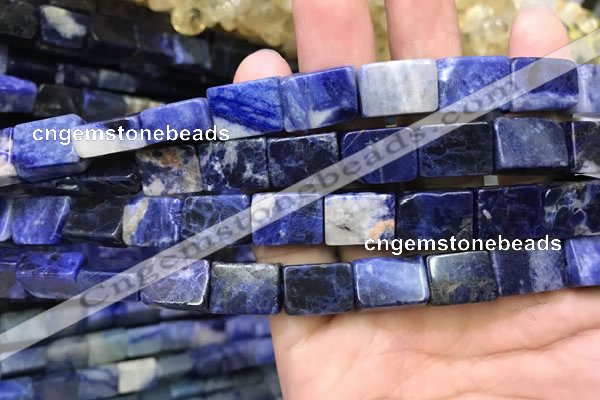 CCU651 15.5 inches 10*14mm - 11*15mm cuboid sodalite beads