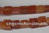 CCU68 15.5 inches 8*8mm cube red aventurine beads wholesale