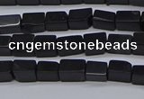 CCU700 15.5 inches 4*6mm cuboid black stone beads wholesale