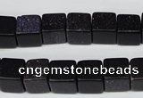 CCU71 15.5 inches 10*10mm cube blue goldstone beads wholesale