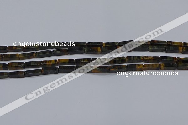 CCU720 15.5 inches 4*13mm cuboid blue tiger eye beads wholesale