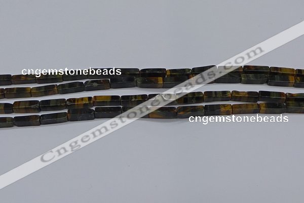 CCU720 15.5 inches 4*13mm cuboid blue tiger eye beads wholesale