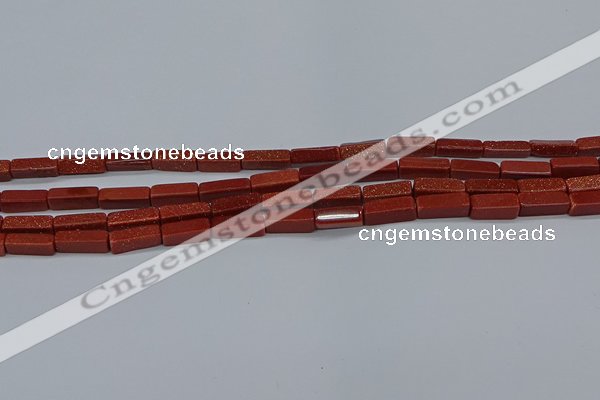 CCU727 15.5 inches 4*13mm cuboid goldstone beads wholesale