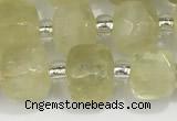 CCU756 15 inches 8*8mm faceted cube lemon quartz beads