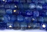 CCU895 15 inches 4mm faceted cube kyanite beads