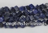 CCU90 15.5 inches 4*4mm cube sodalite gemstone beads wholesale