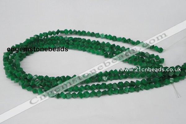 CCU92 15.5 inches 4*4mm cube dyed white jade beads wholesale