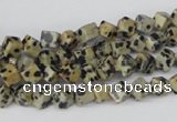 CCU93 15.5 inches 4*4mm cube dalmatian jasper beads wholesale