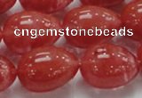 CCY02 15.5 inches 15*20mm teardrop cherry quartz beads wholesale