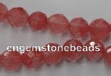 CCY113 15.5 inches 10mm faceted round cherry quartz beads wholesale