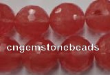 CCY116 15.5 inches 16mm faceted round cherry quartz beads wholesale