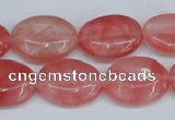 CCY158 15.5 inches 15*20mm oval cherry quartz beads wholesale