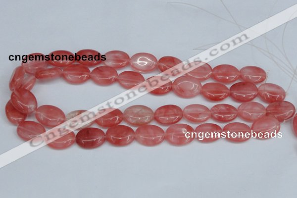 CCY158 15.5 inches 15*20mm oval cherry quartz beads wholesale
