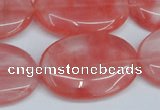 CCY160 15.5 inches 22*33mm oval cherry quartz beads wholesale