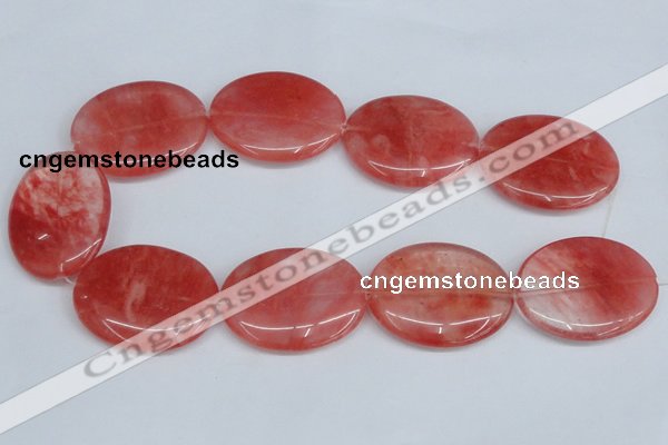 CCY161 15.5 inches 35*45mm oval cherry quartz beads wholesale