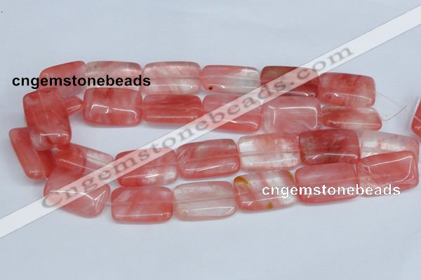 CCY162 15.5 inches 20*30mm rectangle cherry quartz beads wholesale