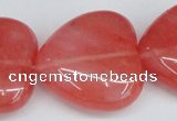 CCY164 15.5 inches 30*30mm heart cherry quartz beads wholesale