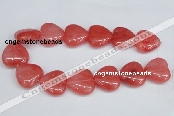 CCY164 15.5 inches 30*30mm heart cherry quartz beads wholesale