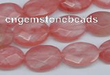 CCY165 15.5 inches 13*18mm faceted oval cherry quartz beads