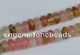 CCY201 15.5 inches 5*8mm rondelle volcano cherry quartz beads